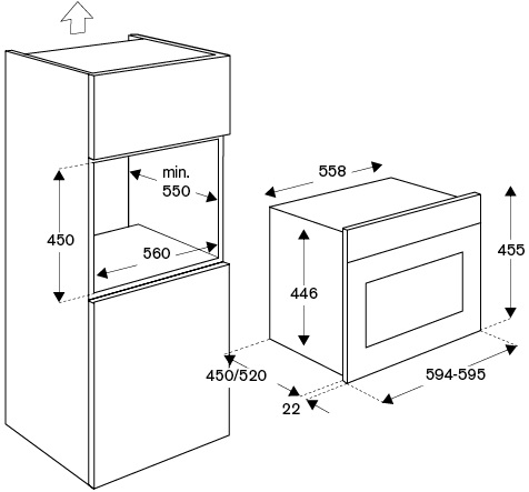 Духовой шкаф с СВЧ Bertazzoni F457PROMWTN