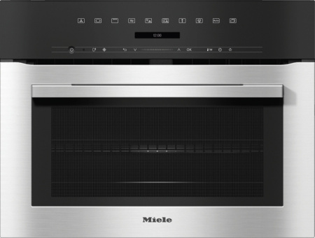 Компактный духовой шкаф с СВЧ Miele H7140BM EDST/CLST